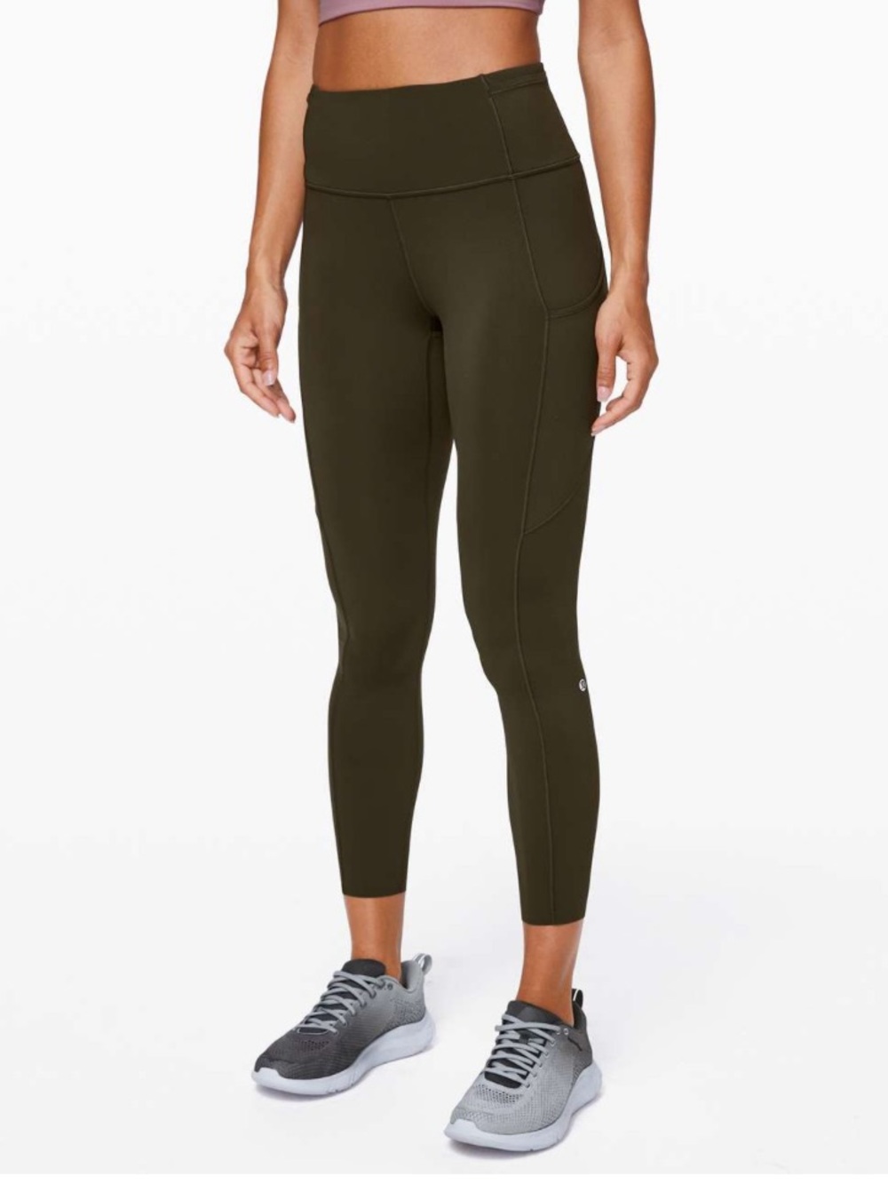 Lululemon Fast & Free Tight 25” Dark Olive Green Non-reflective Size 4 Small